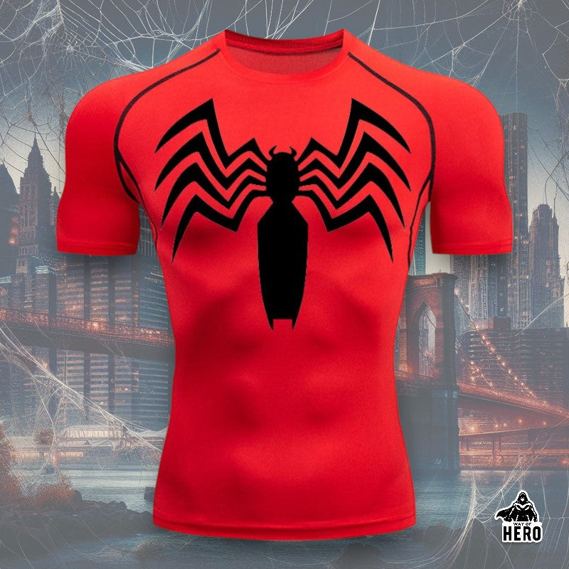 Way Of Hero™ Symbiote Spider-Man Short Sleeve Compression Shirt